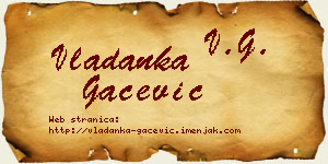 Vladanka Gačević vizit kartica